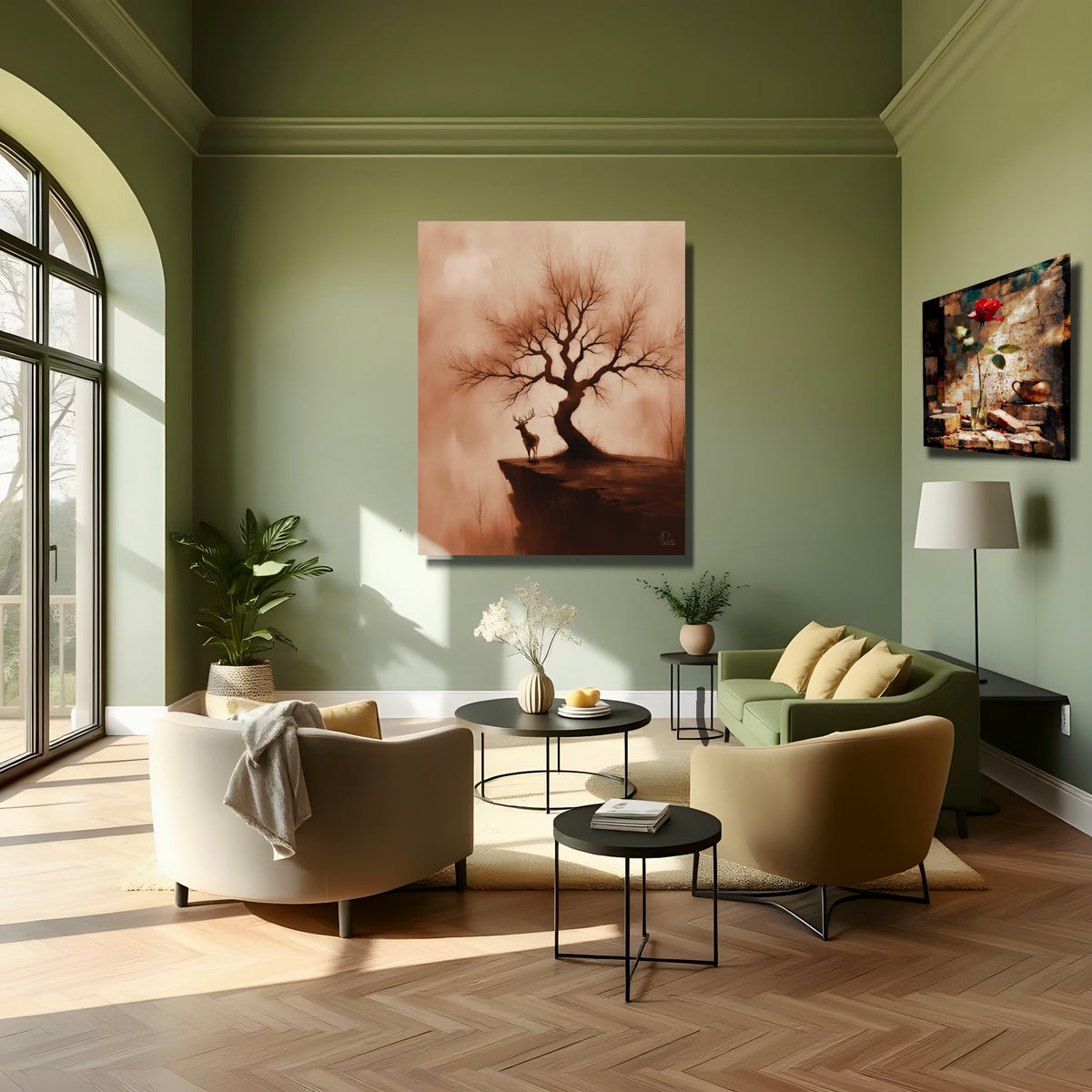 Sepia Wisdom: Wall Art, Brilliant High Quality Print on Rigid Aluminum Panel