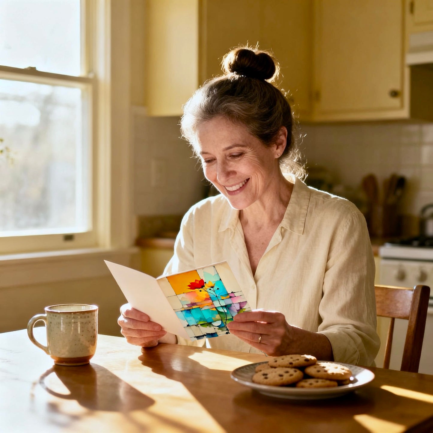 Singular Beauty - Pack of 10 Blank Greeting Cards – Elegant Minimalism Design