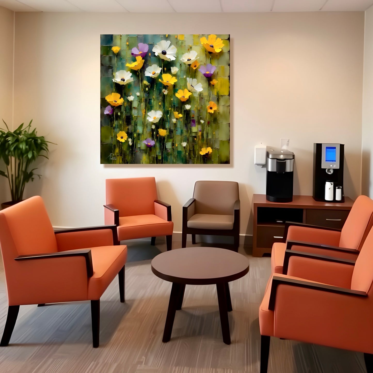 Buttercups: Wall Art, Brilliant High Quality Print on Rigid Aluminum Panel