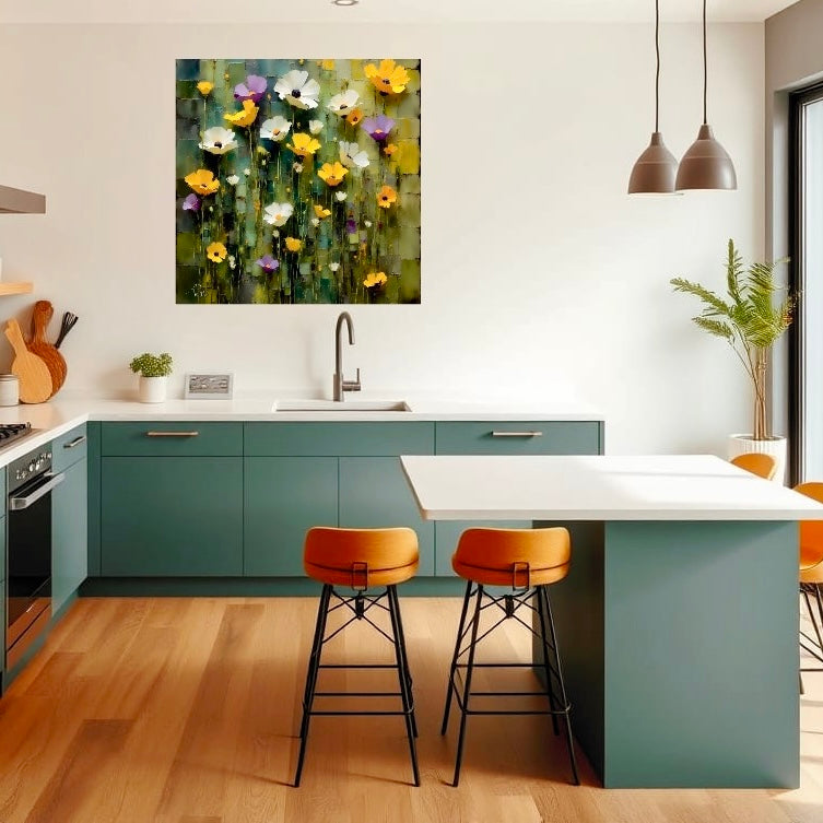 Buttercups: Wall Art, Brilliant High Quality Print on Rigid Aluminum Panel