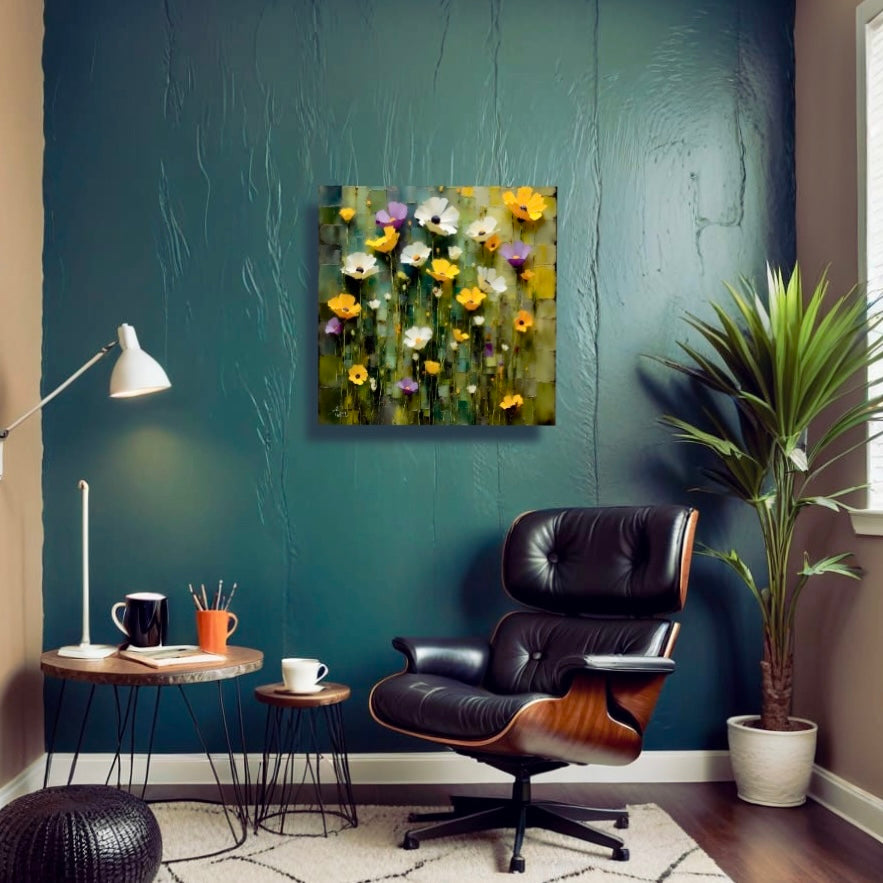 Buttercups: Wall Art, Brilliant High Quality Print on Rigid Aluminum Panel