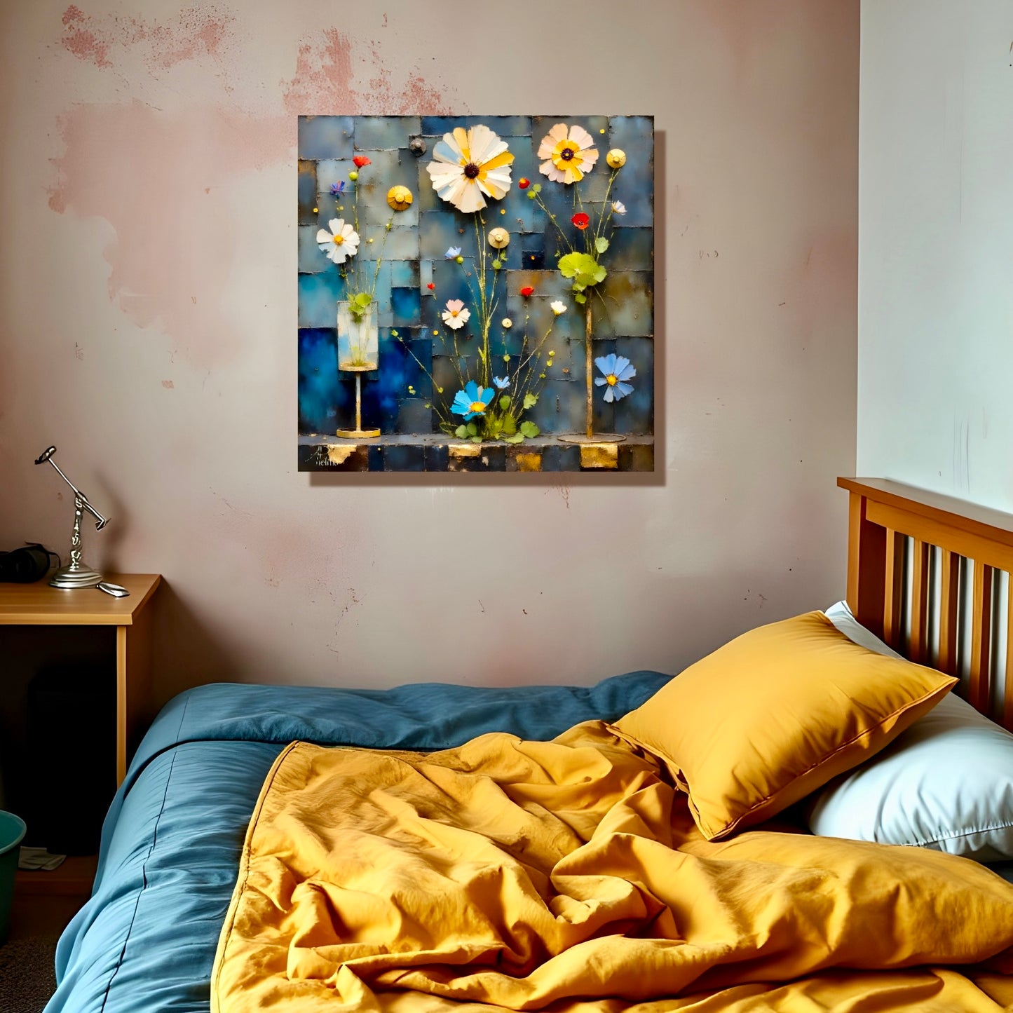 All in their Places: Floral Wall Art, Brilliant High Quality Print on Rigid Aluminum Panel