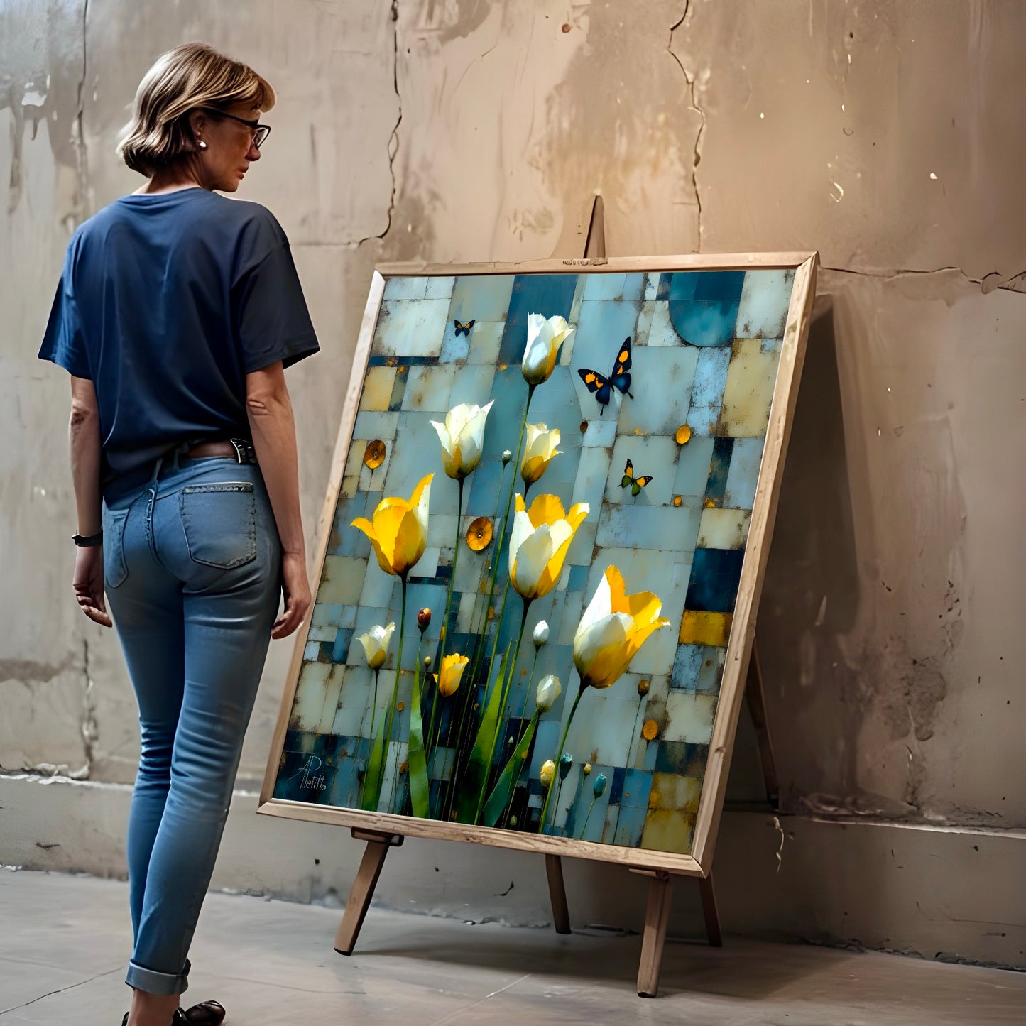 Yellow Butter Flies: Limited Edition Wall Art, Brilliant High Quality Print on Rigid Aluminum Panel