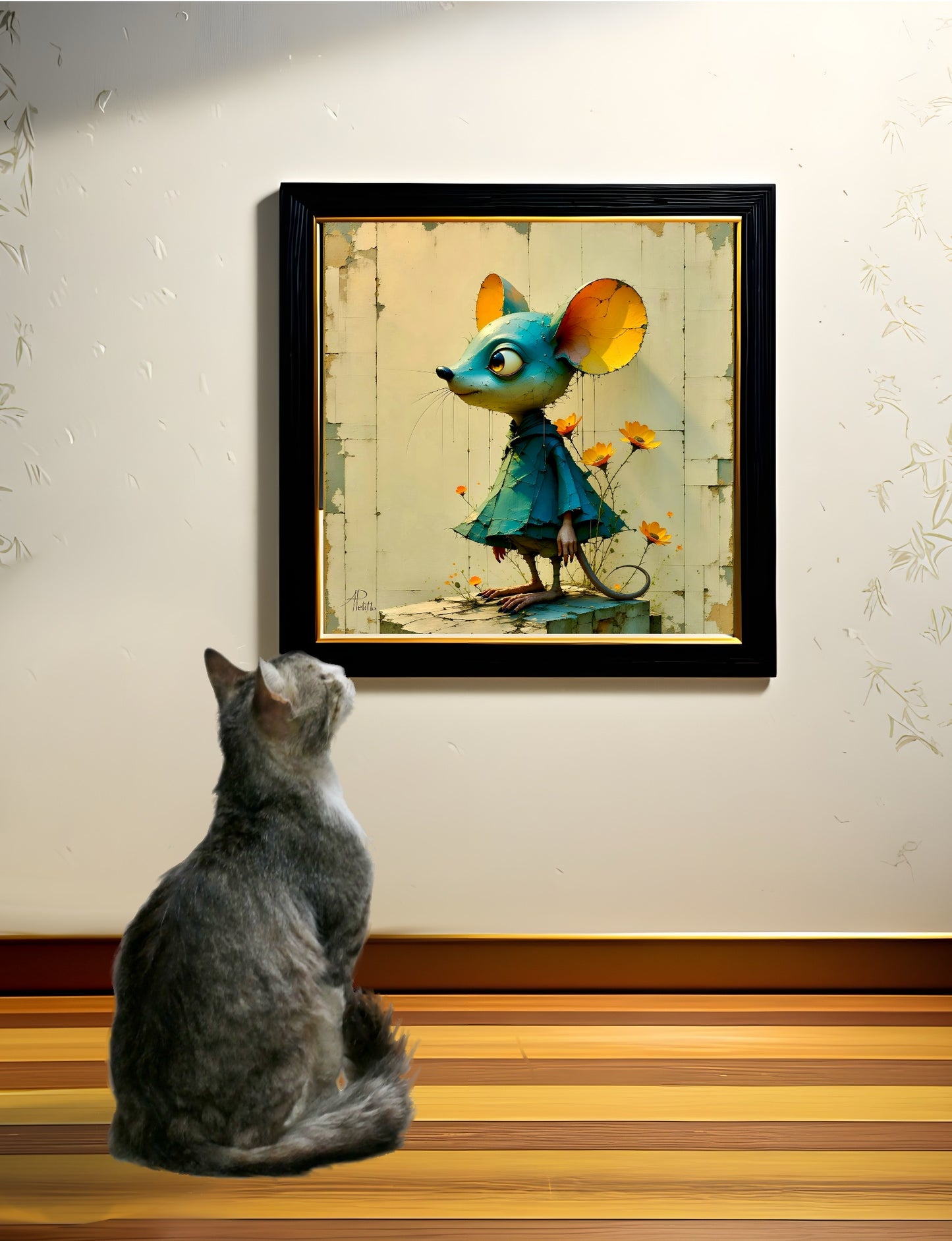 Little Lost Mouse : Wall Art, Brilliant High Quality Print on Rigid Aluminum Panel