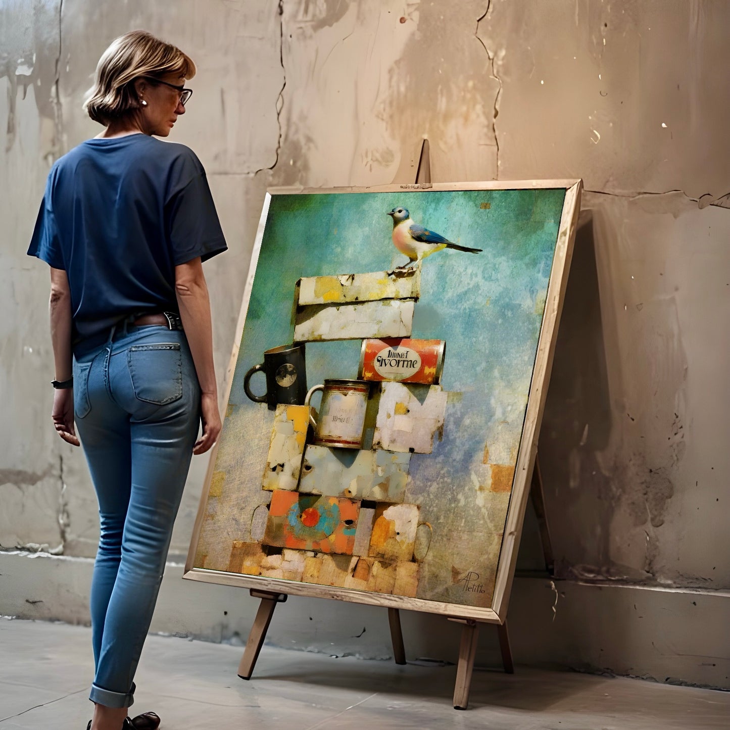 Blue Bird: Wall Art, Brilliant High Quality Print on Rigid Aluminum Panel