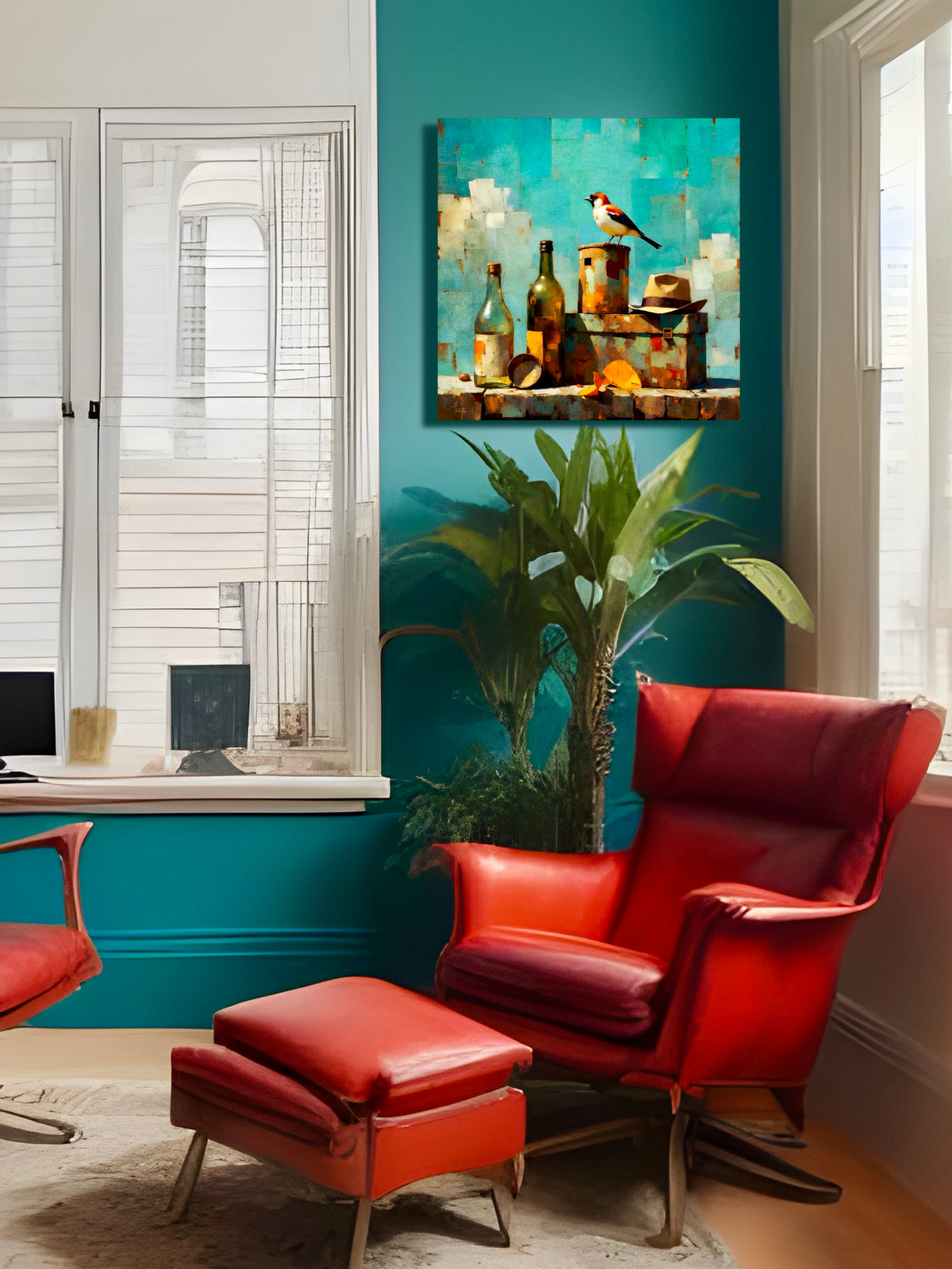 Home is Where the Hat Is: Wall Art, Brilliant High Quality Print on Rigid Aluminum Panel