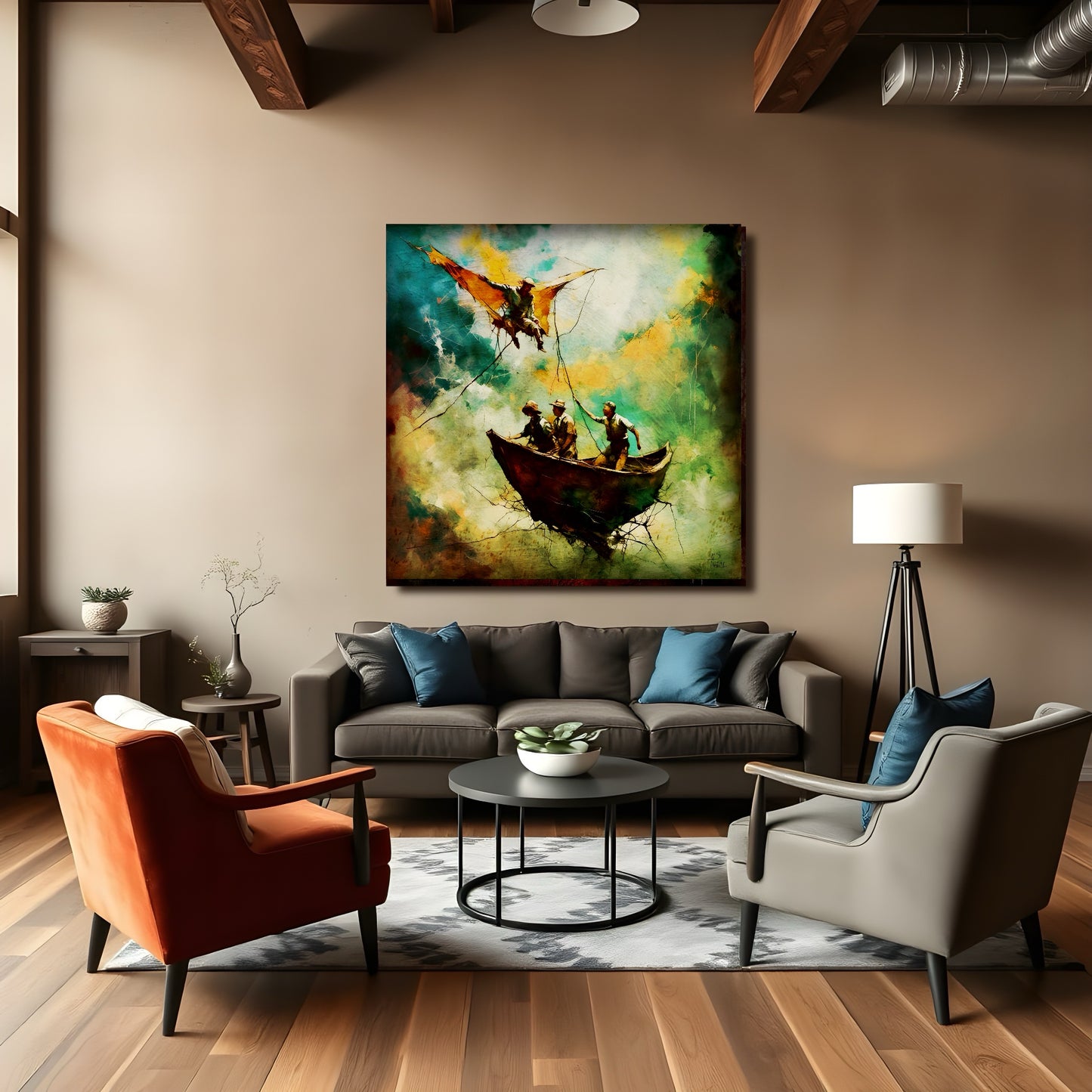Icarus and Daedalus: Limited Edition Wall Art, Brilliant High Quality Print on Rigid Aluminum Panel