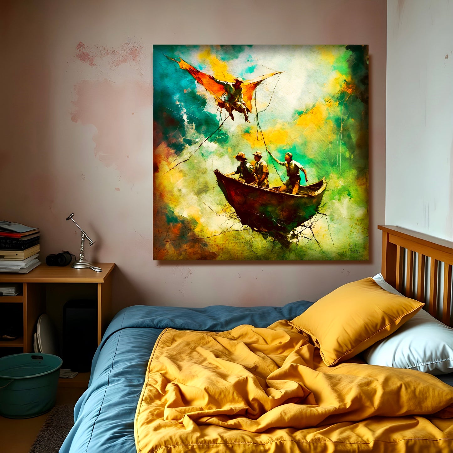 Icarus and Daedalus: Limited Edition Wall Art, Brilliant High Quality Print on Rigid Aluminum Panel