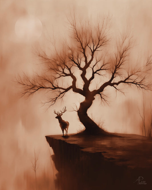 Sepia Wisdom: Wall Art, Brilliant High Quality Print on Rigid Aluminum Panel