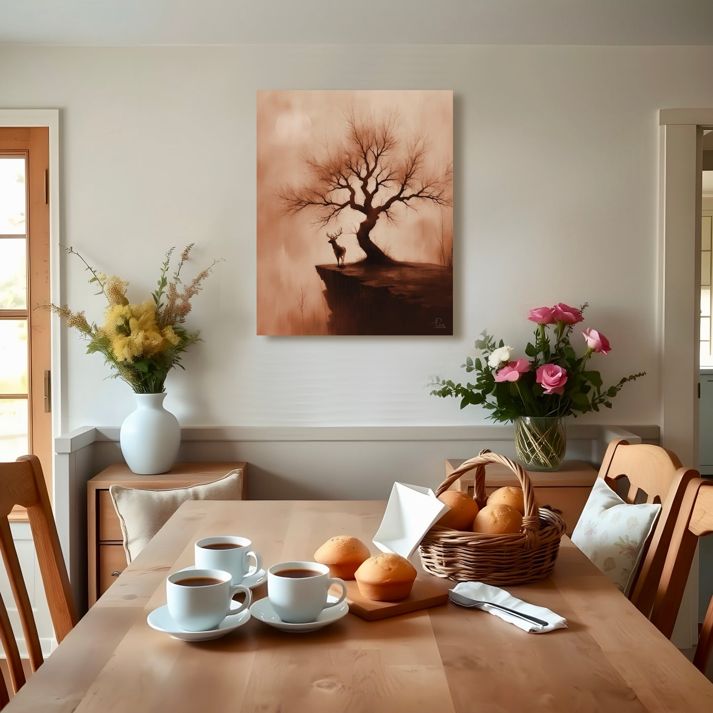 Sepia Wisdom: Wall Art, Brilliant High Quality Print on Rigid Aluminum Panel