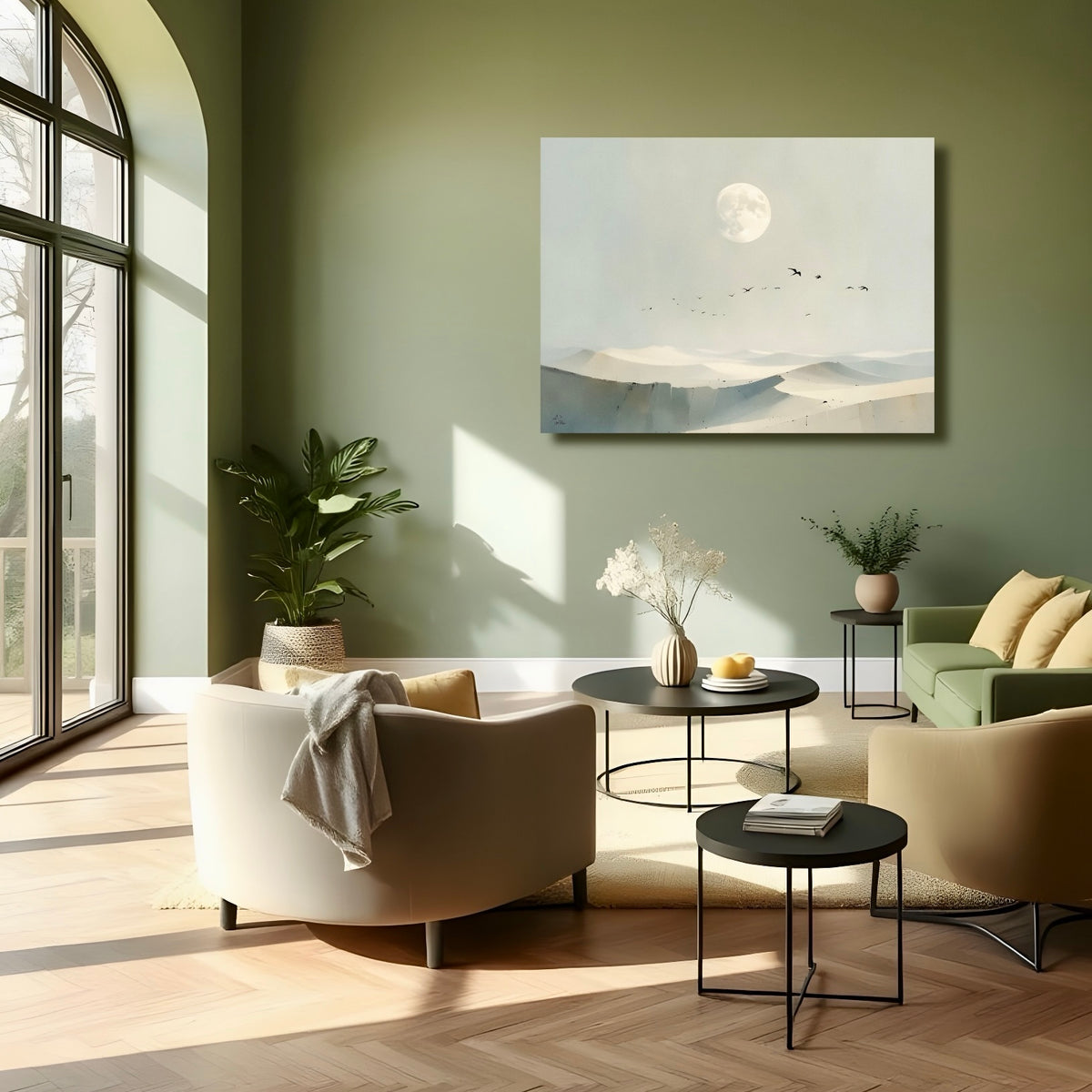Moon and Dune: Limited Edition Wall Art, Brilliant High Quality Print on Rigid Aluminum Panel