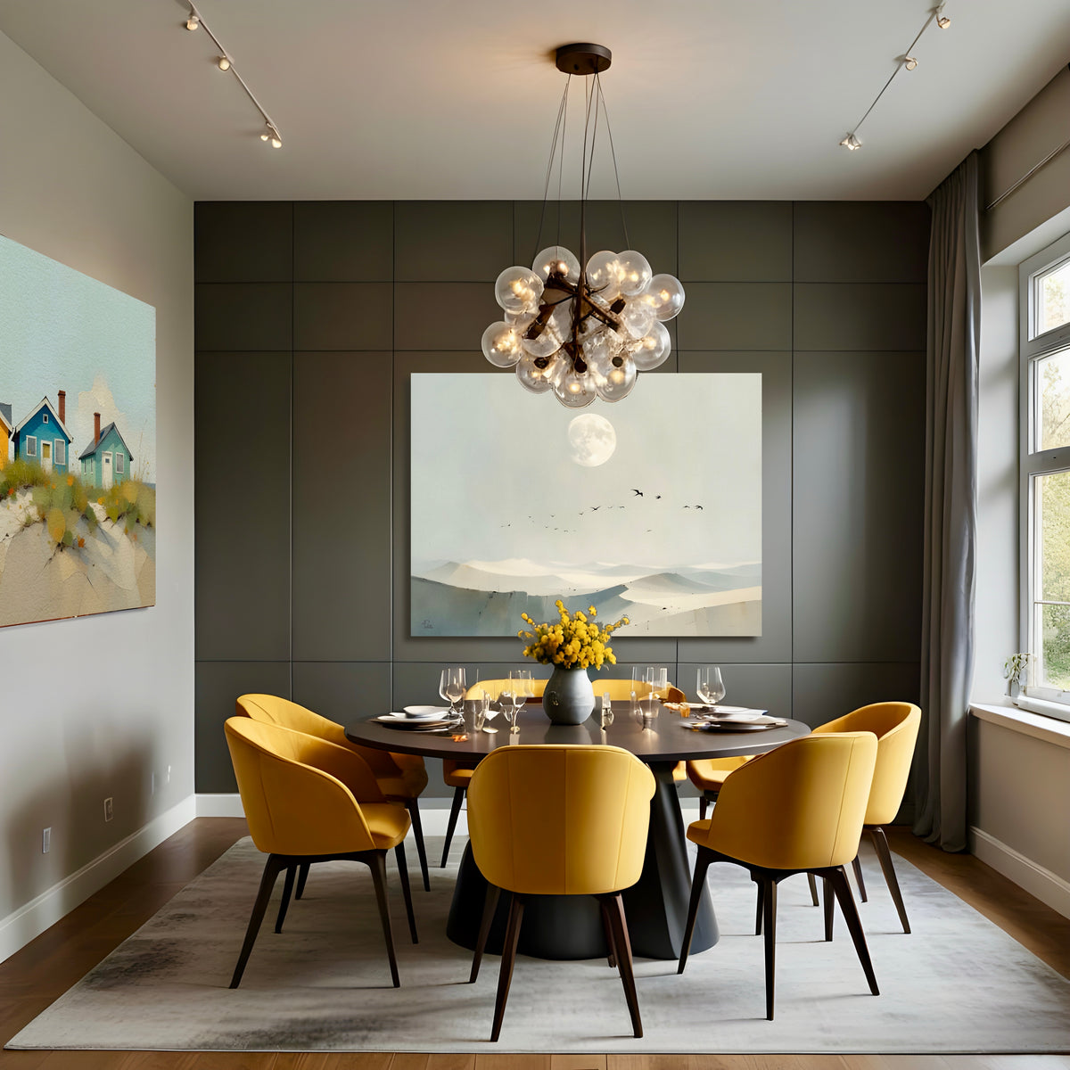 Moon and Dune: Limited Edition Wall Art, Brilliant High Quality Print on Rigid Aluminum Panel