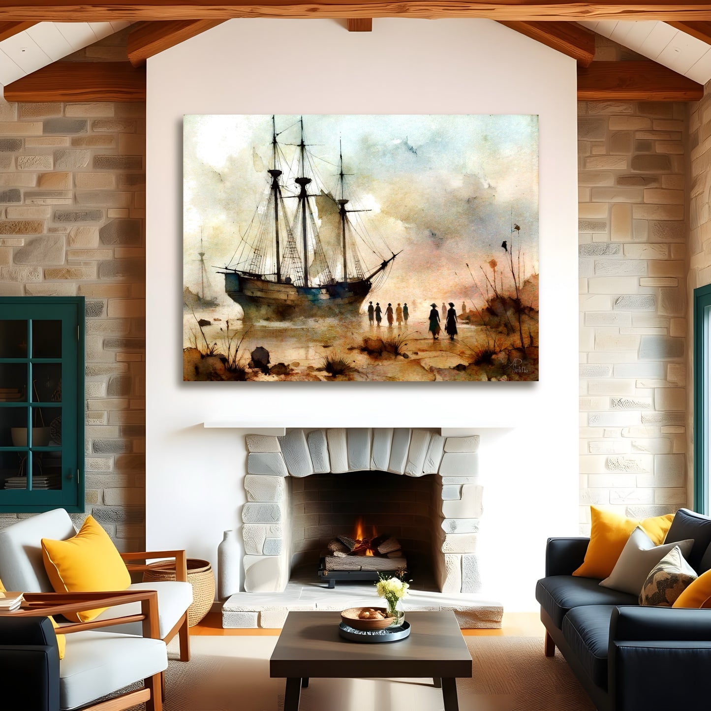 Run Aground : Wall Art, Limited Edition Brilliant High Quality Print on Rigid Aluminum Panel
