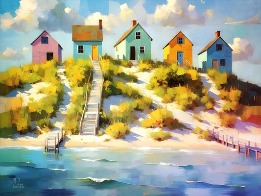 Cape Cottages: Wall Art, Limited Edition Brilliant High Quality Prints on Rigid Aluminum Panel
