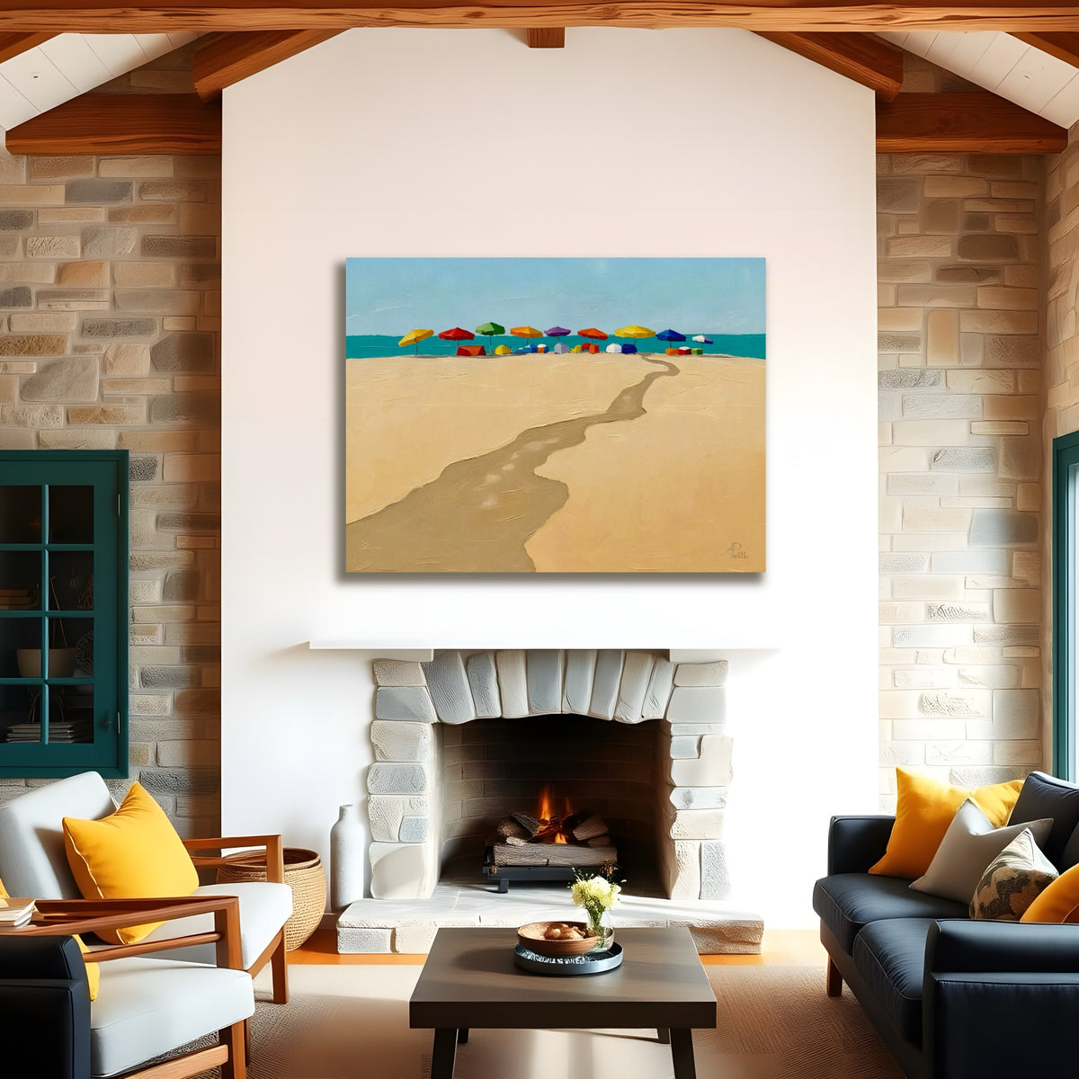 The Beach: Wall Art, Limited Edition Brilliant High Quality Prints on Rigid Aluminum Panel