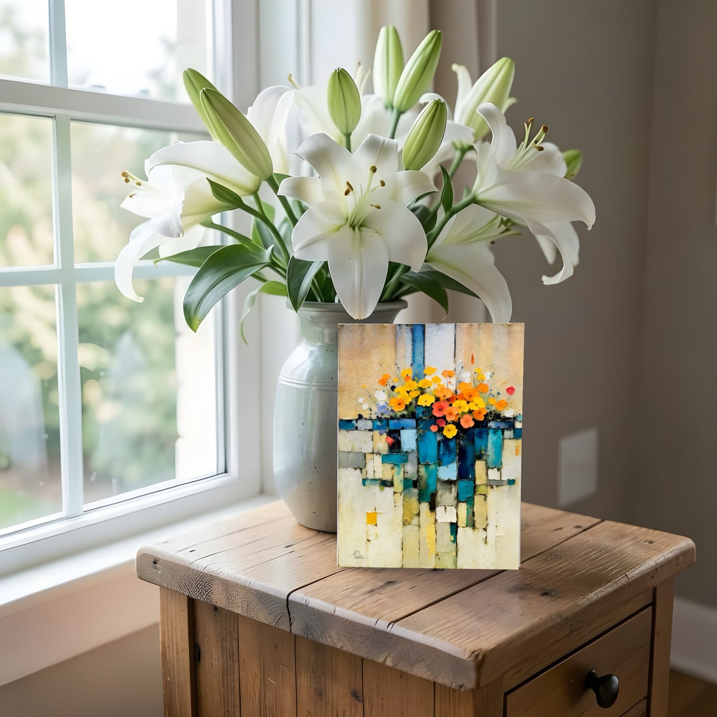Over the Fence Floral Greeting Cards - Pack of 10 - Premium Paper & Elegant Design