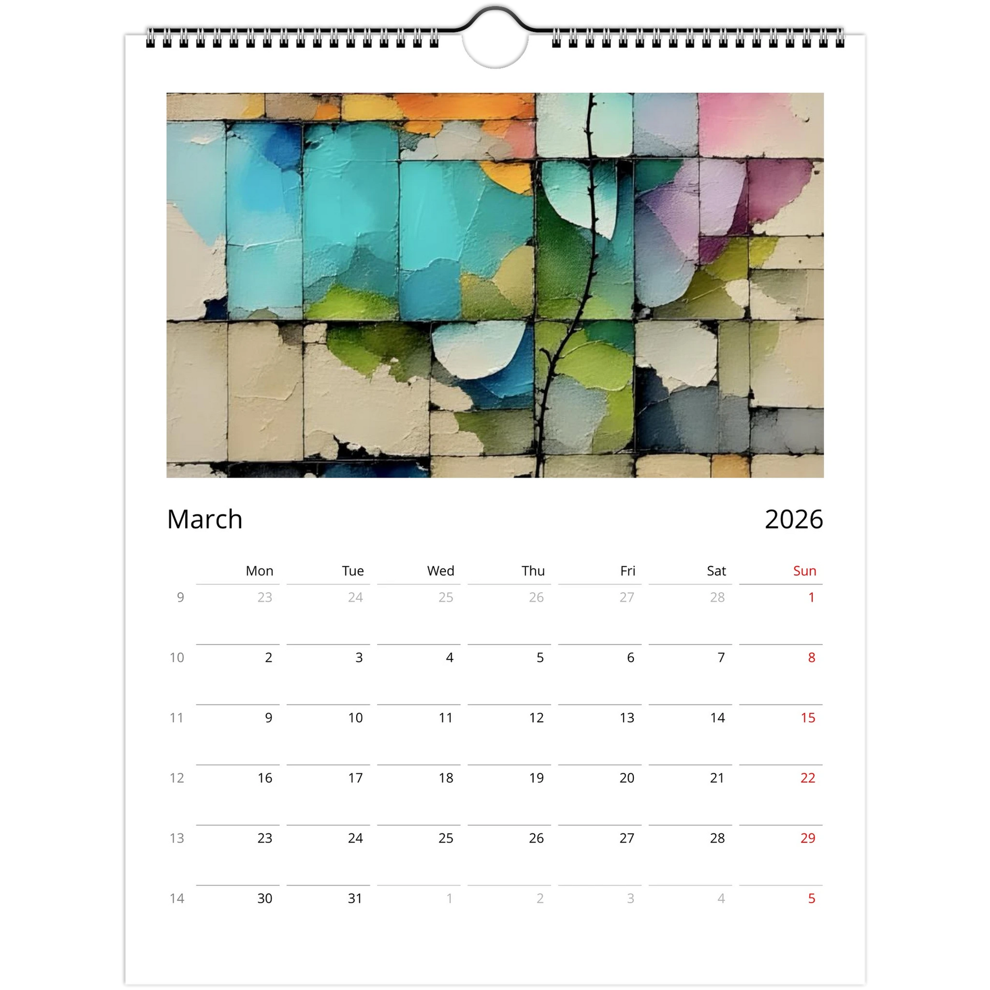 Abstract with spring like colors