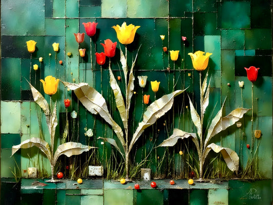 Silver and Gold: Limited Edition Wall Art, Brilliant High Quality Print on Rigid Aluminum Panel