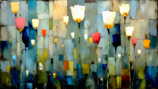 Tulip Dreams: Limited Edition Wall Art, Brilliant High Quality Print on Rigid Aluminum Panel